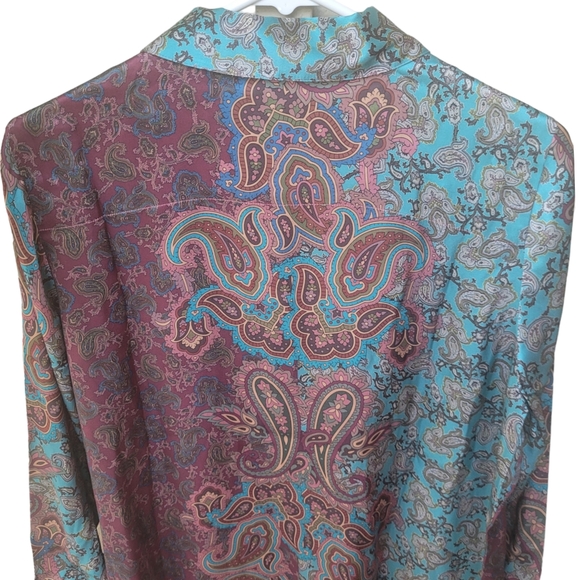 Soft Surrounding 100% Silk Lilit Blouse Size L  NWOT - Picture 8 of 16